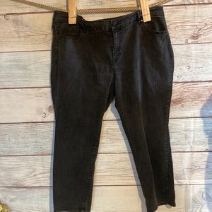 22P black denim jeans by Avenue. Straight leg. Good Preloved condition